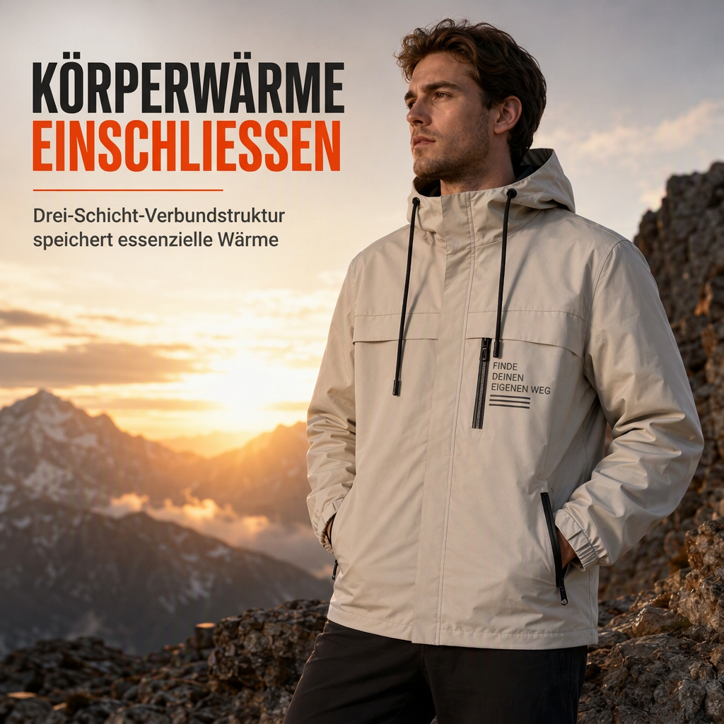 🔥Beliebtes Produkt ！✨Herren-Outdoor-Windjacke mit abnehmbarer Kapuze