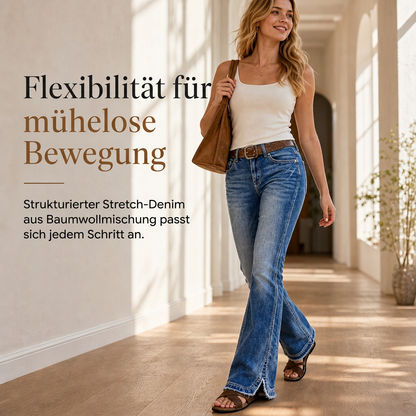 🔥Beliebtes Produkt ！✨Damen Retro Schlagjeans mit hoher Taille aus Denim