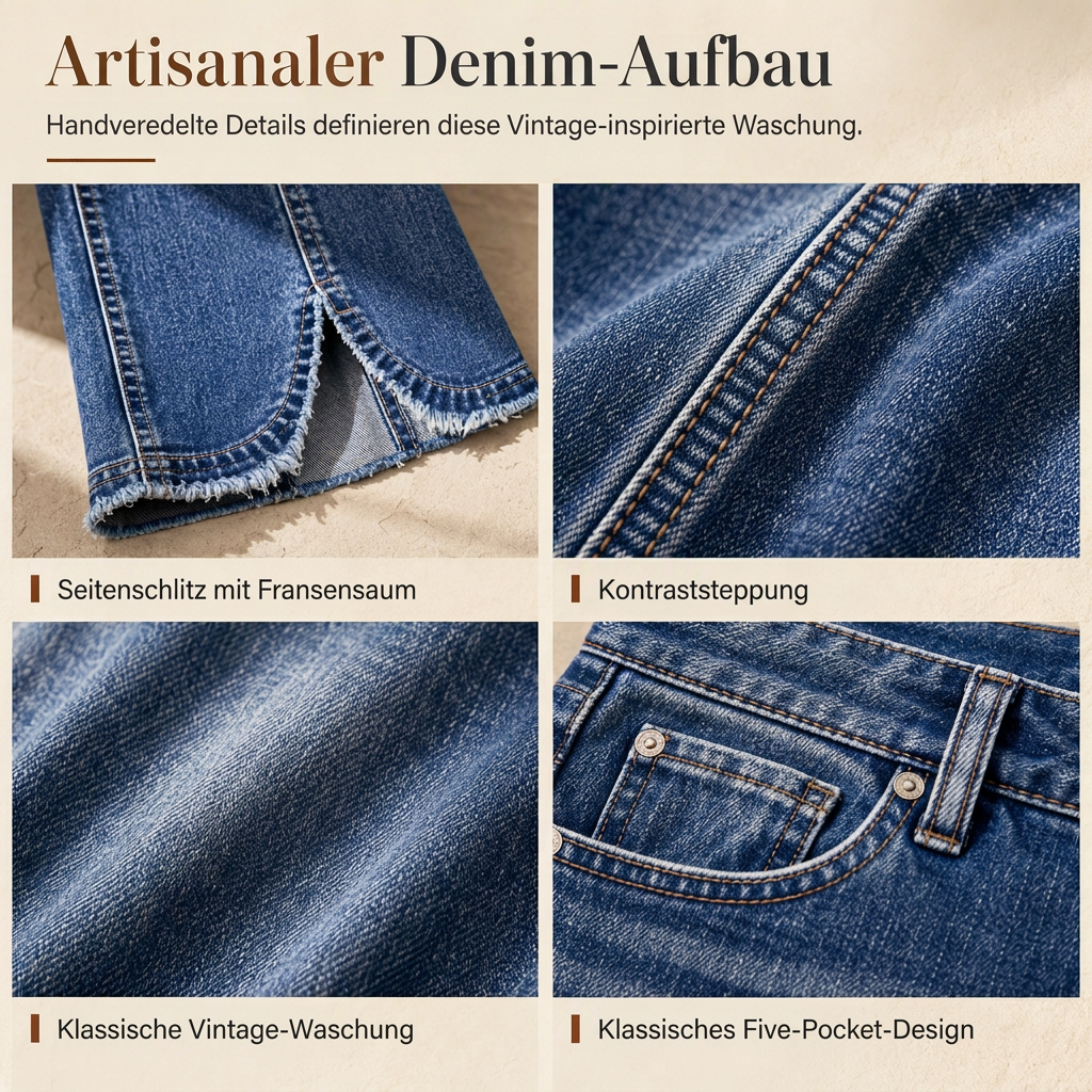 🔥Beliebtes Produkt ！✨Damen Retro Schlagjeans mit hoher Taille aus Denim