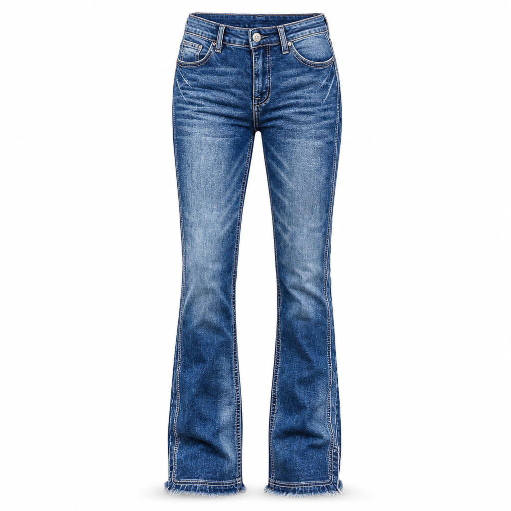 🔥Beliebtes Produkt ！✨Damen Retro Schlagjeans mit hoher Taille aus Denim