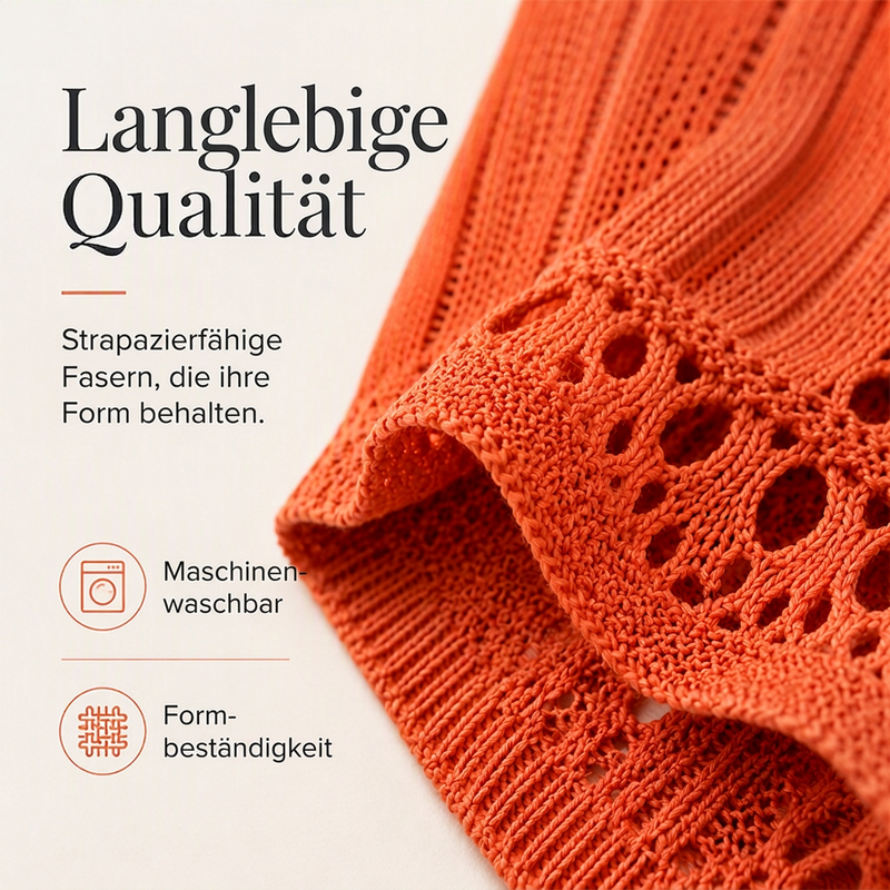 🔥Beliebtes Produkt ！✨Damen Lochstrick-Häkelpullover