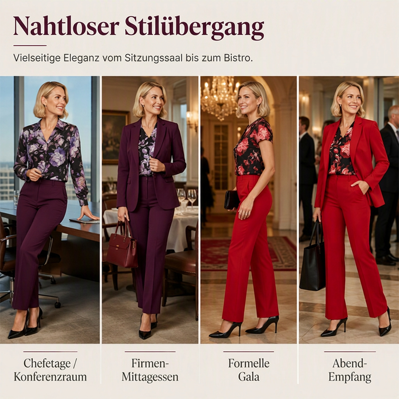 🔥Beliebtes Produkt ！✨Elegantes 3-teiliges Büro-Anzugset für Damen
