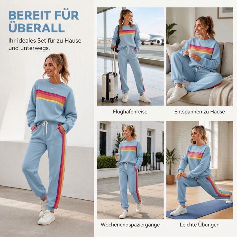 📢📢50%Rabatt!!!🎉✨Zweiteiliges Set aus lässigem Sweatshirt und Jogginghose für Damen