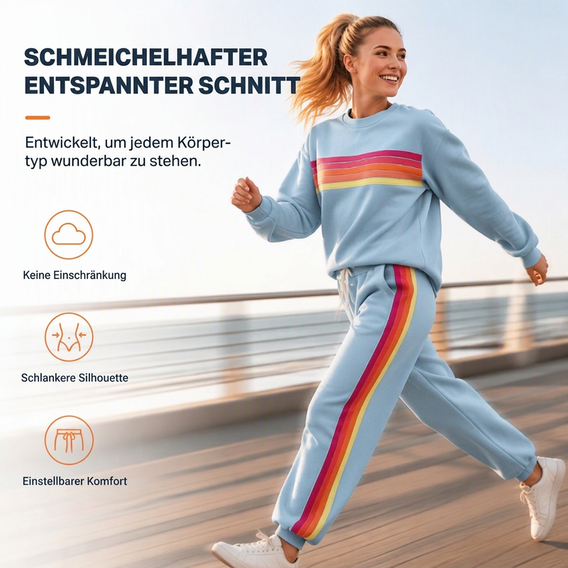 📢📢50%Rabatt!!!🎉✨Zweiteiliges Set aus lässigem Sweatshirt und Jogginghose für Damen
