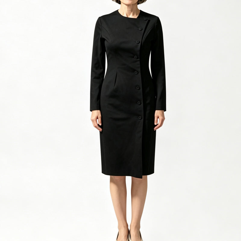 📢📢50%Rabatt!!!🎉✨Elegantes asymmetrisches Einreiher-Kleid für Damen