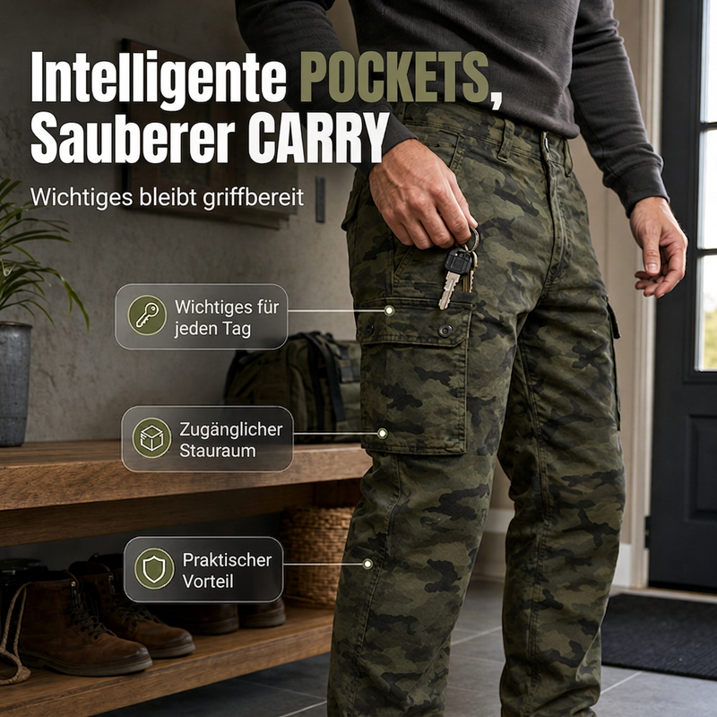 🔥Beliebtes Produkt ！✨Outdoor-Cargohose mit geradem Bein für Herren