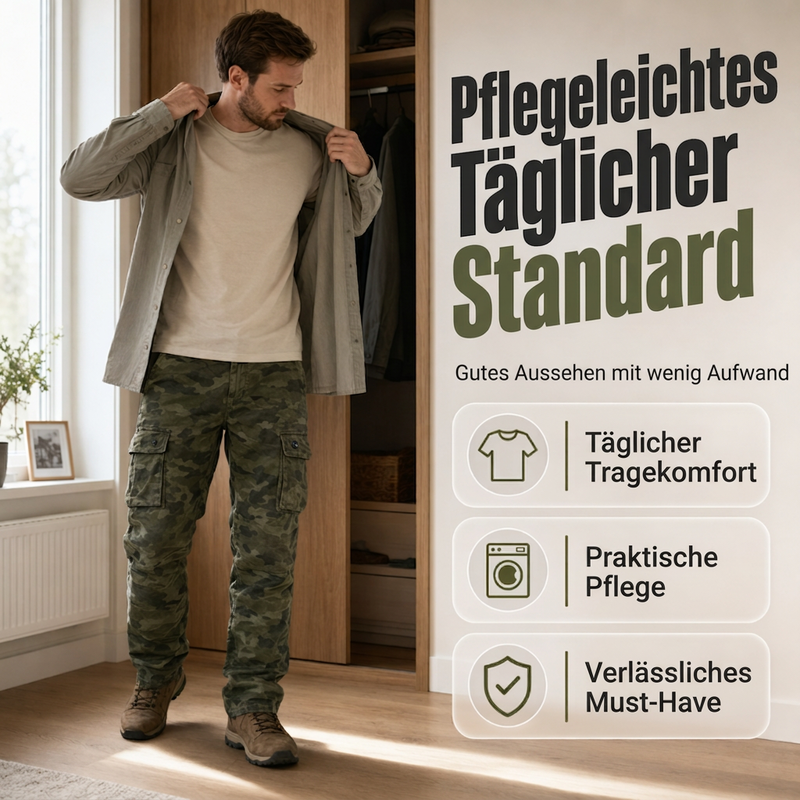 🔥Beliebtes Produkt ！✨Outdoor-Cargohose mit geradem Bein für Herren