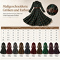 🔥Beliebtes Produkt ！✨Plus-Size-Kleid für Damen im französischen Vintage-Karomuster mit unregelmäßigem Saum und figurformendem, schlankmachendem Design