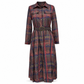 🔥Beliebtes Produkt ！✨Plus-Size-Kleid für Damen im französischen Vintage-Karomuster mit unregelmäßigem Saum und figurformendem, schlankmachendem Design