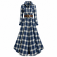 🔥Beliebtes Produkt ！✨Plus-Size-Kleid für Damen im französischen Vintage-Karomuster mit unregelmäßigem Saum und figurformendem, schlankmachendem Design