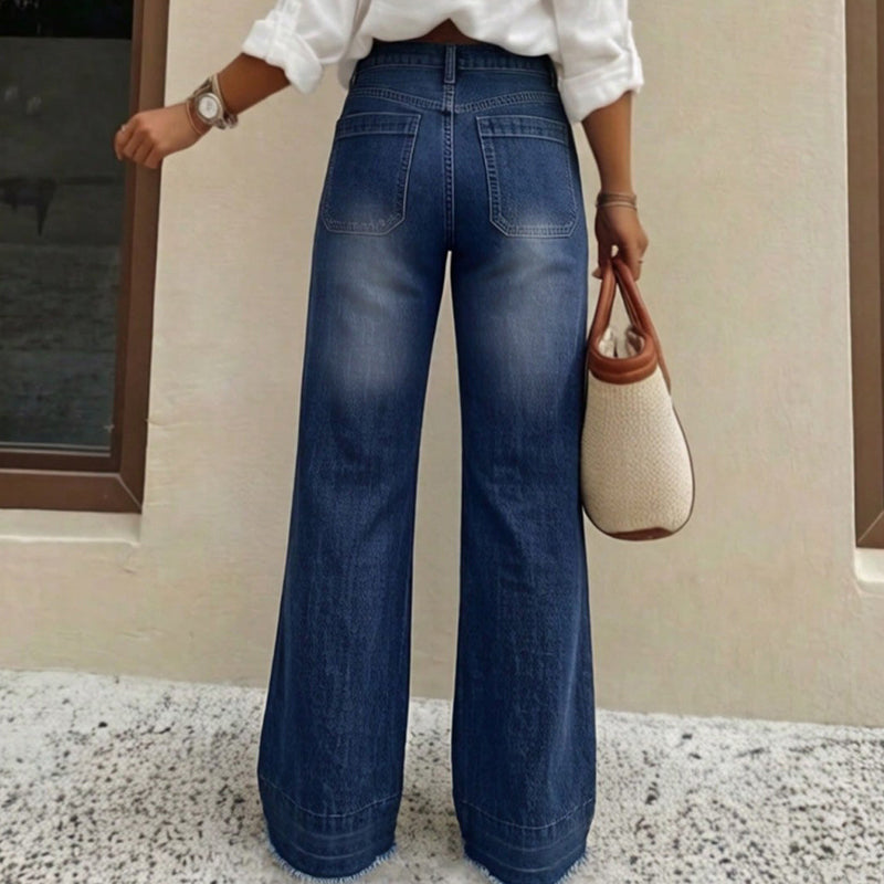 🔥Beliebtes Produkt ！✨Stretch-Jeans mit geradem Bein für Damen