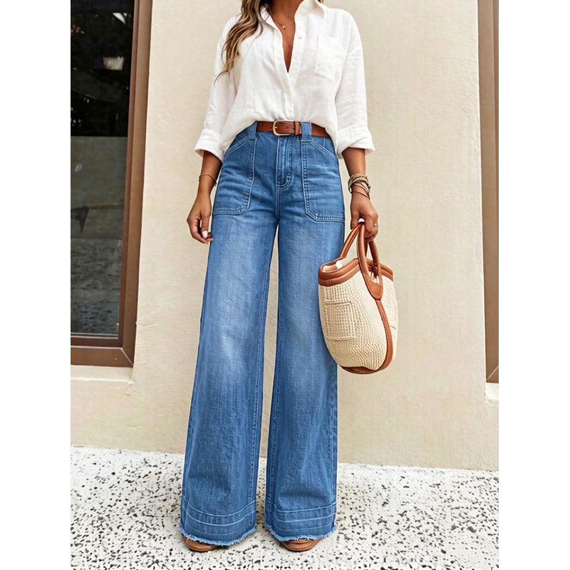 🔥Beliebtes Produkt ！✨Stretch-Jeans mit geradem Bein für Damen