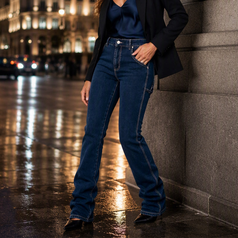 📢 Nur heute: 50% Rabatt🔥🔥 Damen Retro Bootcut Jeans mit hohem Stretchanteil
