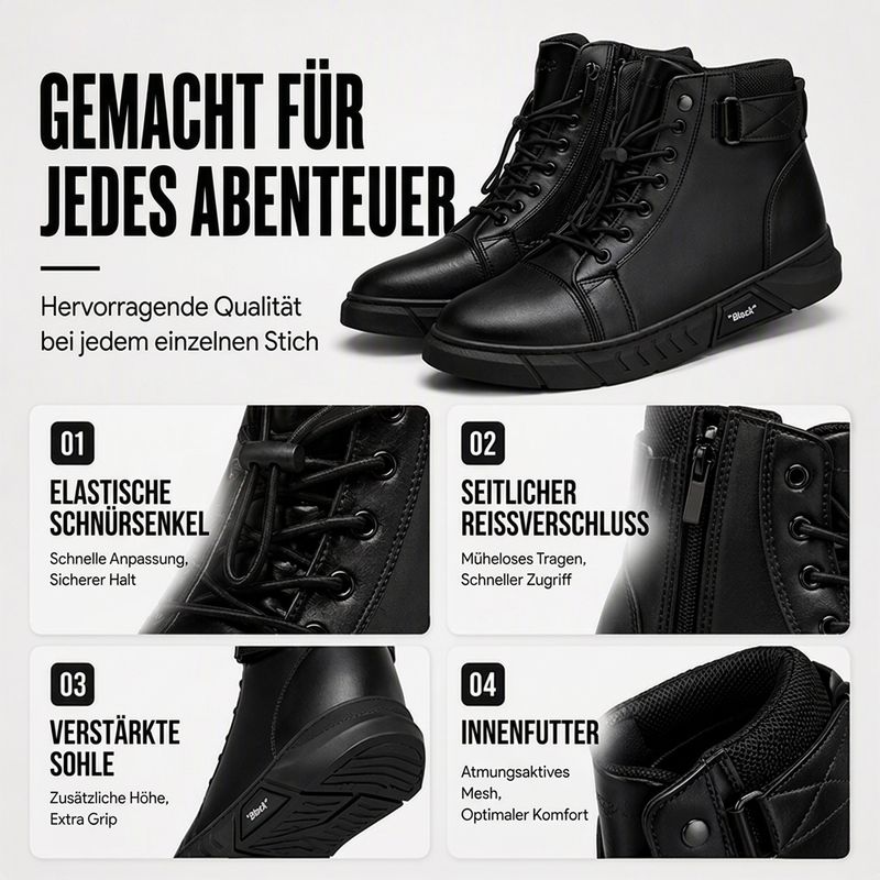 🔥Beliebtes Produkt ！✨Wasserdichte Kampfstiefel aus echtem Leder für Herren