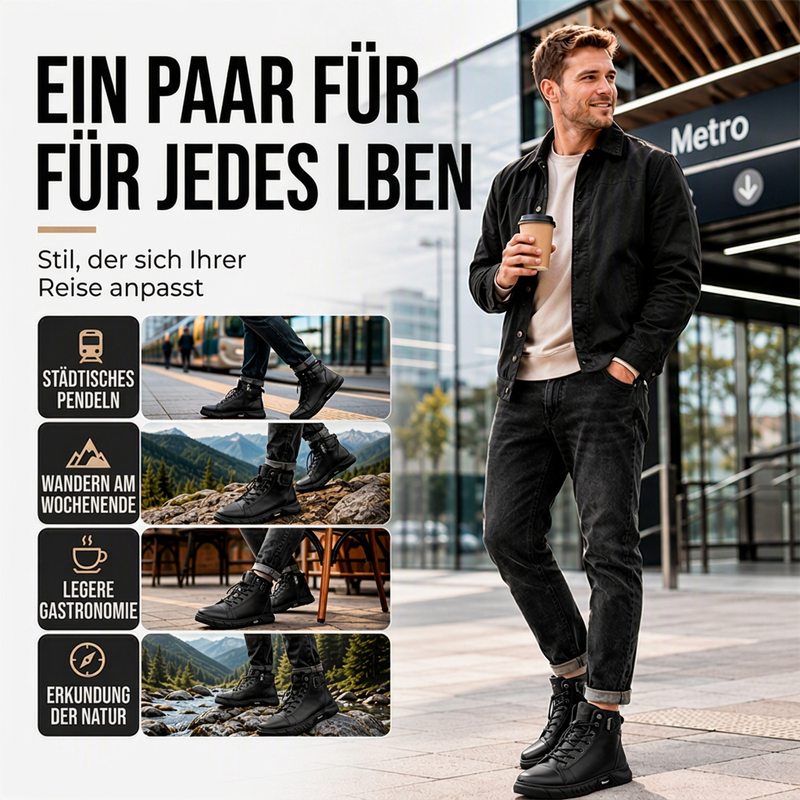 🔥Beliebtes Produkt ！✨Wasserdichte Kampfstiefel aus echtem Leder für Herren