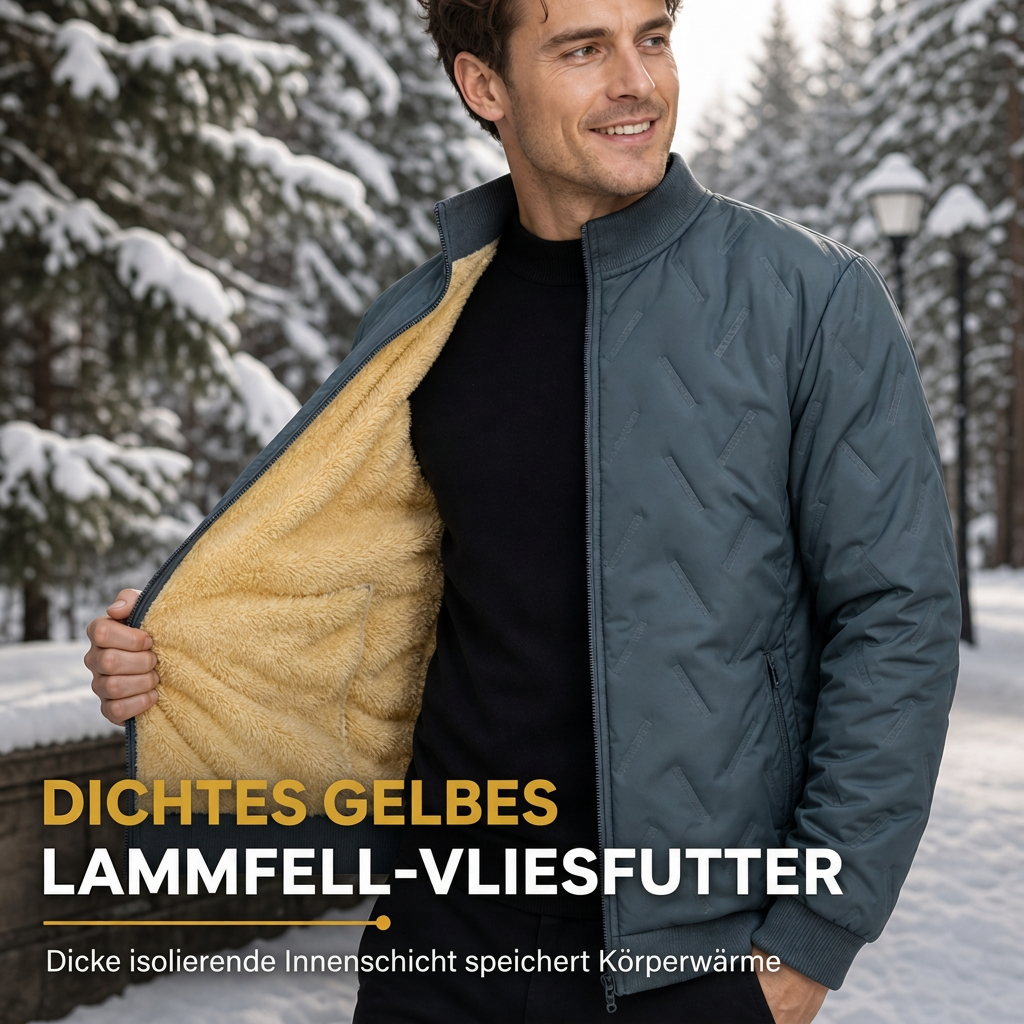 🔥Beliebtes Produkt ！✨Herren-Winterjacke mit Fleecefutter und Wattierung