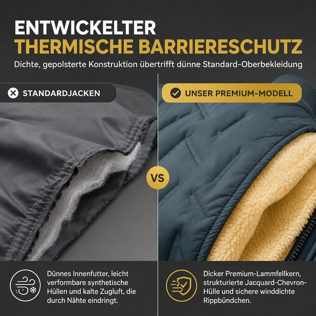 🔥Beliebtes Produkt ！✨Herren-Winterjacke mit Fleecefutter und Wattierung