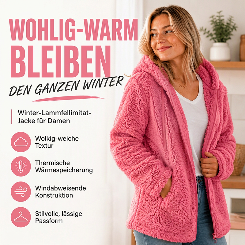 🚨 Eilmeldung: 50% endet heute Nacht! Damen-Kapuzenjacke mit Reißverschluss aus flauschigem Material