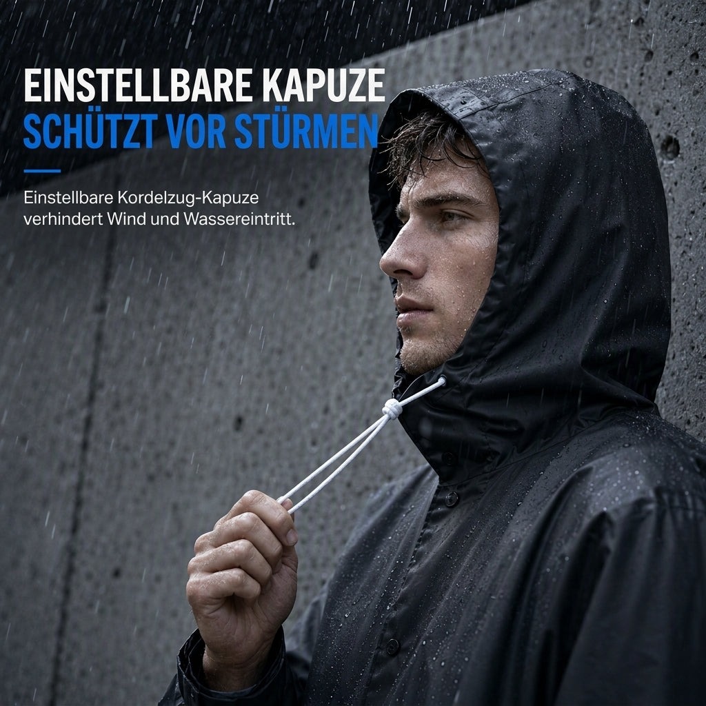 📢📢50%Rabatt!!!🎉✨Langes EVA-Regenponcho mit Kapuze
