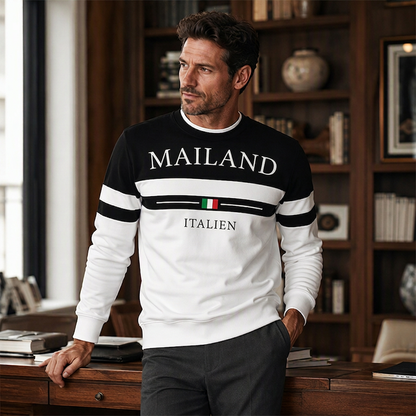 📢📢50%Rabatt!!!🎉✨Bedrucktes Sweatshirt Milano Italia für Herren