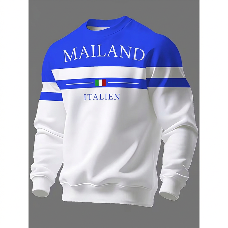 📢📢50%Rabatt!!!🎉✨Bedrucktes Sweatshirt Milano Italia für Herren