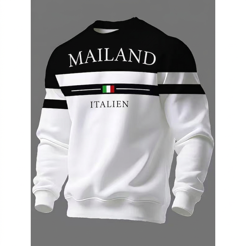 📢📢50%Rabatt!!!🎉✨Bedrucktes Sweatshirt Milano Italia für Herren