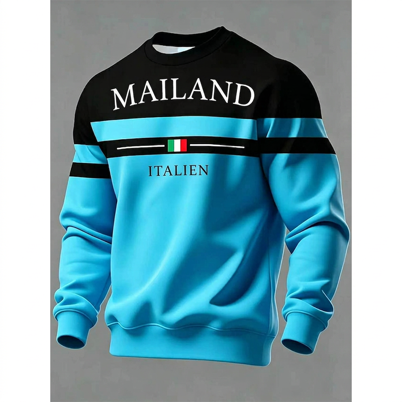 📢📢50%Rabatt!!!🎉✨Bedrucktes Sweatshirt Milano Italia für Herren