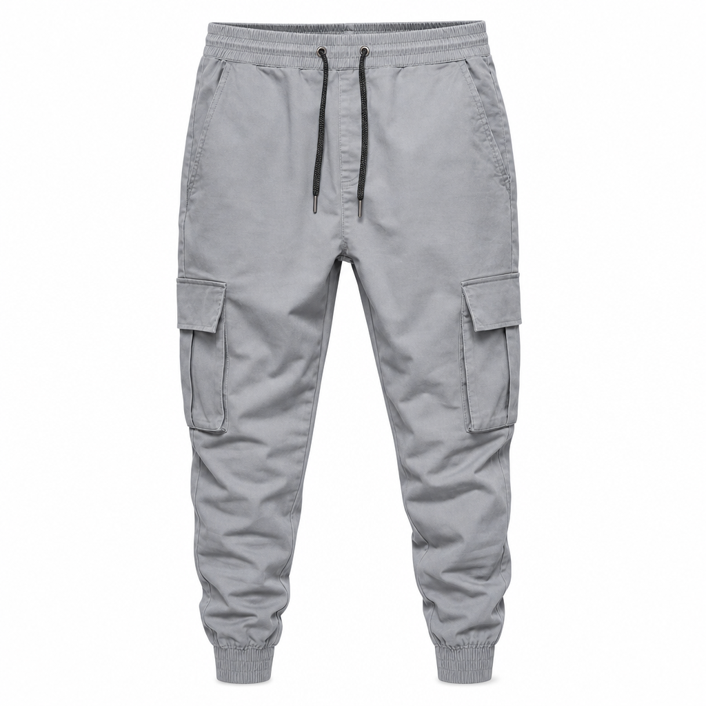 Cargo-Hose für Herren im Casual-Look mit mehreren Taschen und Kordelzug