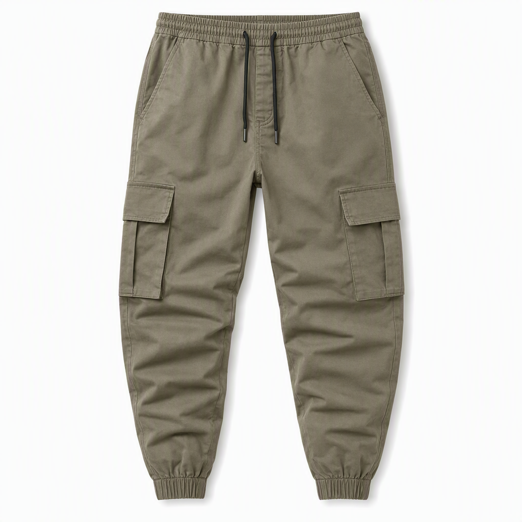 Cargo-Hose für Herren im Casual-Look mit mehreren Taschen und Kordelzug