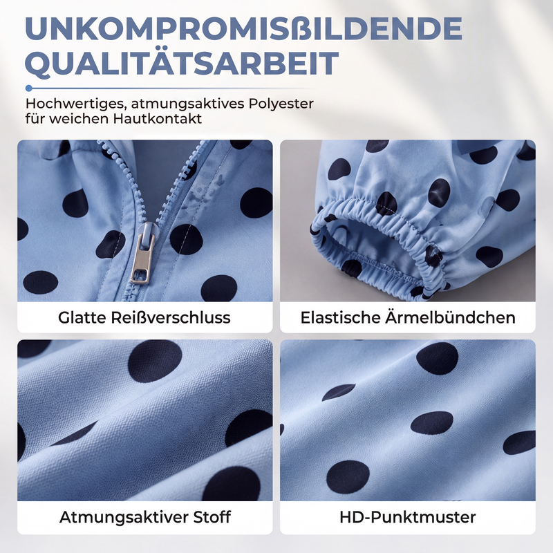📢📢50%Rabatt!!!🎉✨Lässige gepunktete Jacke mit Reißverschluss für Damen
