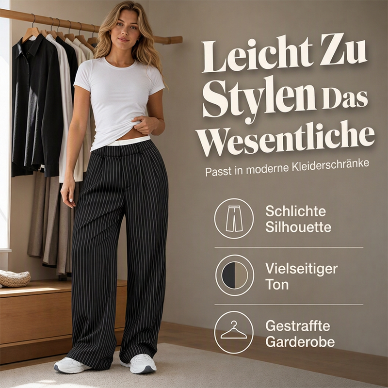 🔥Beliebtes Produkt ！✨Gerade geschnittene Damenhosen mit hoher Taille