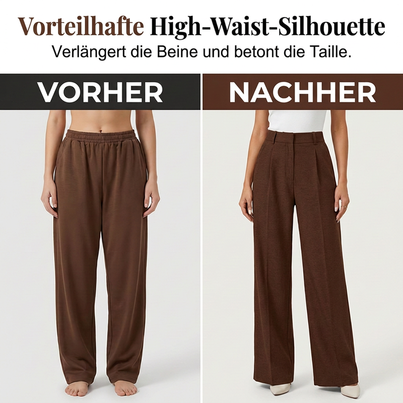 📢🎉50%Rabatt!!!🛍️✨Damen Hochbund Plissierte Weite Hosen