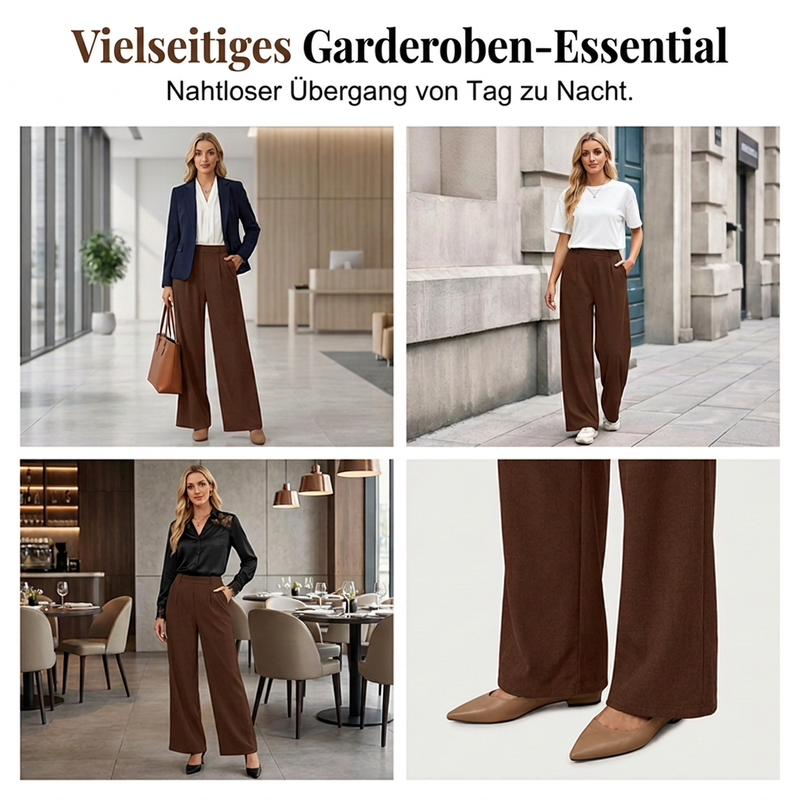 📢🎉50%Rabatt!!!🛍️✨Damen Hochbund Plissierte Weite Hosen