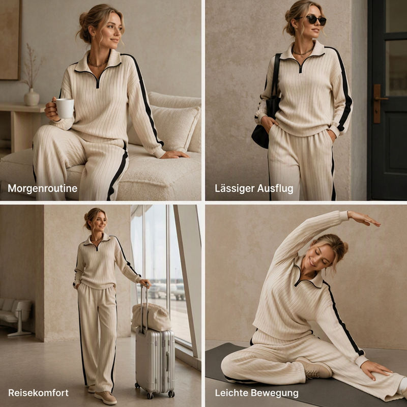 📢🎉50%Rabatt!!!🛍️✨Legeres Sweatshirt und weit geschnittene Hose für Damen