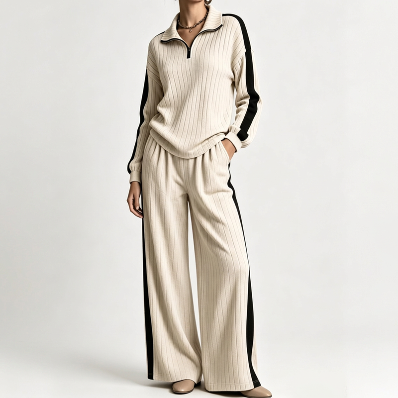 📢🎉50%Rabatt!!!🛍️✨Legeres Sweatshirt und weit geschnittene Hose für Damen