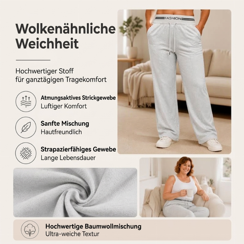 📢🎉50%Rabatt!!!🛍️✨Damen Hochweitige Jogginghose mit weitem Bein