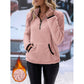 📢🎉50%Rabatt!!!🛍️✨Damen-Sweatshirt mit halbem Reißverschluss aus warmem Plüsch