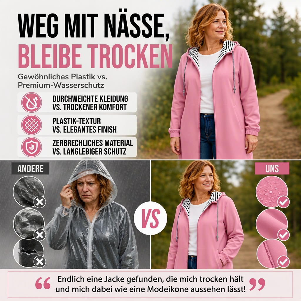 📢📢50%Rabatt!!!📦 Täglich 500+ Pakete versendet – der Wahnsinn! Wasserdichte Kapuzen-Freizeitjacke für Damen