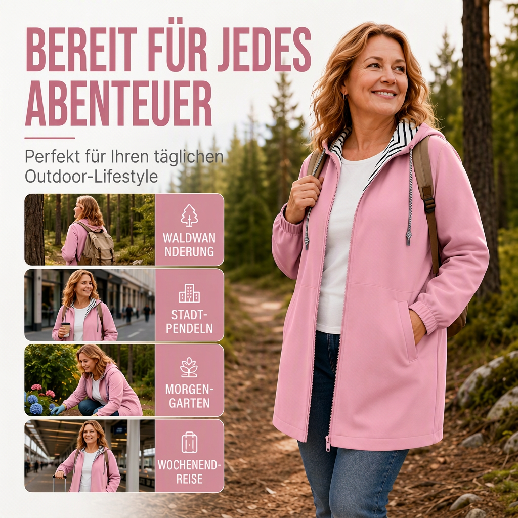 📢📢50%Rabatt!!!📦 Täglich 500+ Pakete versendet – der Wahnsinn! Wasserdichte Kapuzen-Freizeitjacke für Damen