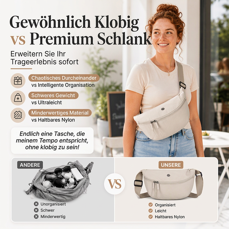 🔥Beliebtes Produkt ！✨Minimalistische Umhängetasche in Halbmondform