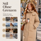 Warme, lockere Damen-Winterjacke mit Kapuze