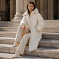 Warme, lockere Damen-Winterjacke mit Kapuze