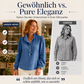 🔥Beliebtes Produkt ！✨Jeans-Oberteil für Damen mit Rüschenkragen und Puffärmeln