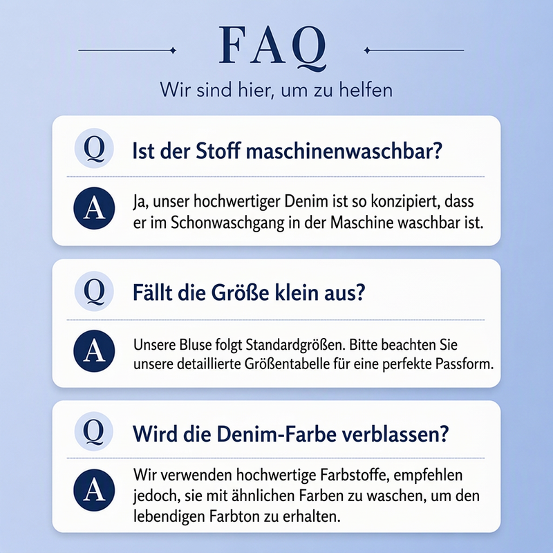 🔥Beliebtes Produkt ！✨Jeans-Oberteil für Damen mit Rüschenkragen und Puffärmeln