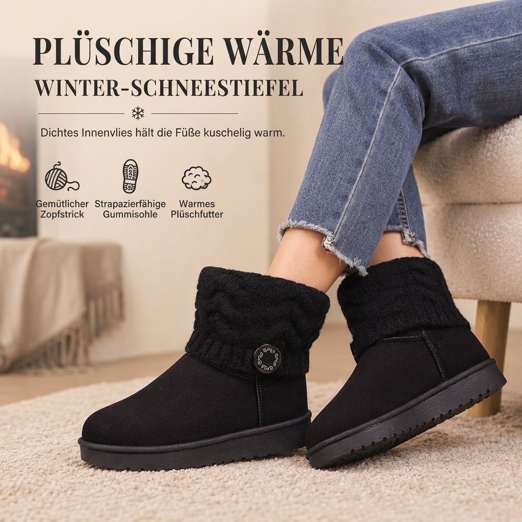 Winter-Schnürstiefel für Damen, halbhoch