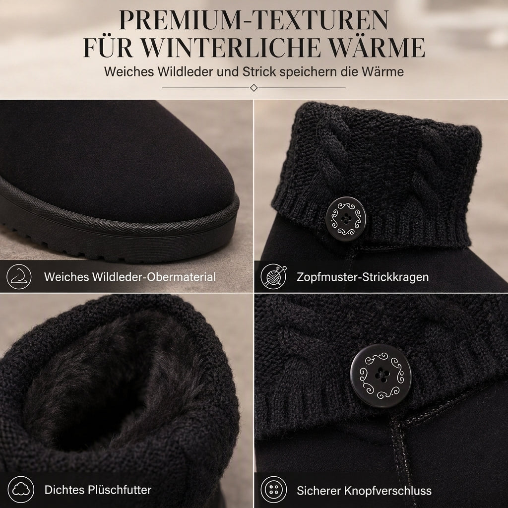 Winter-Schnürstiefel für Damen, halbhoch