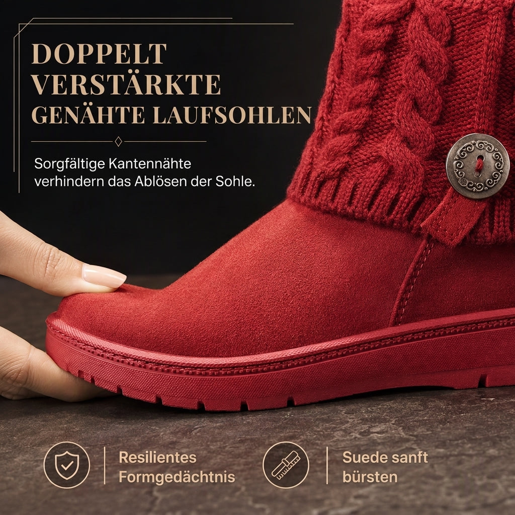 Winter-Schnürstiefel für Damen, halbhoch