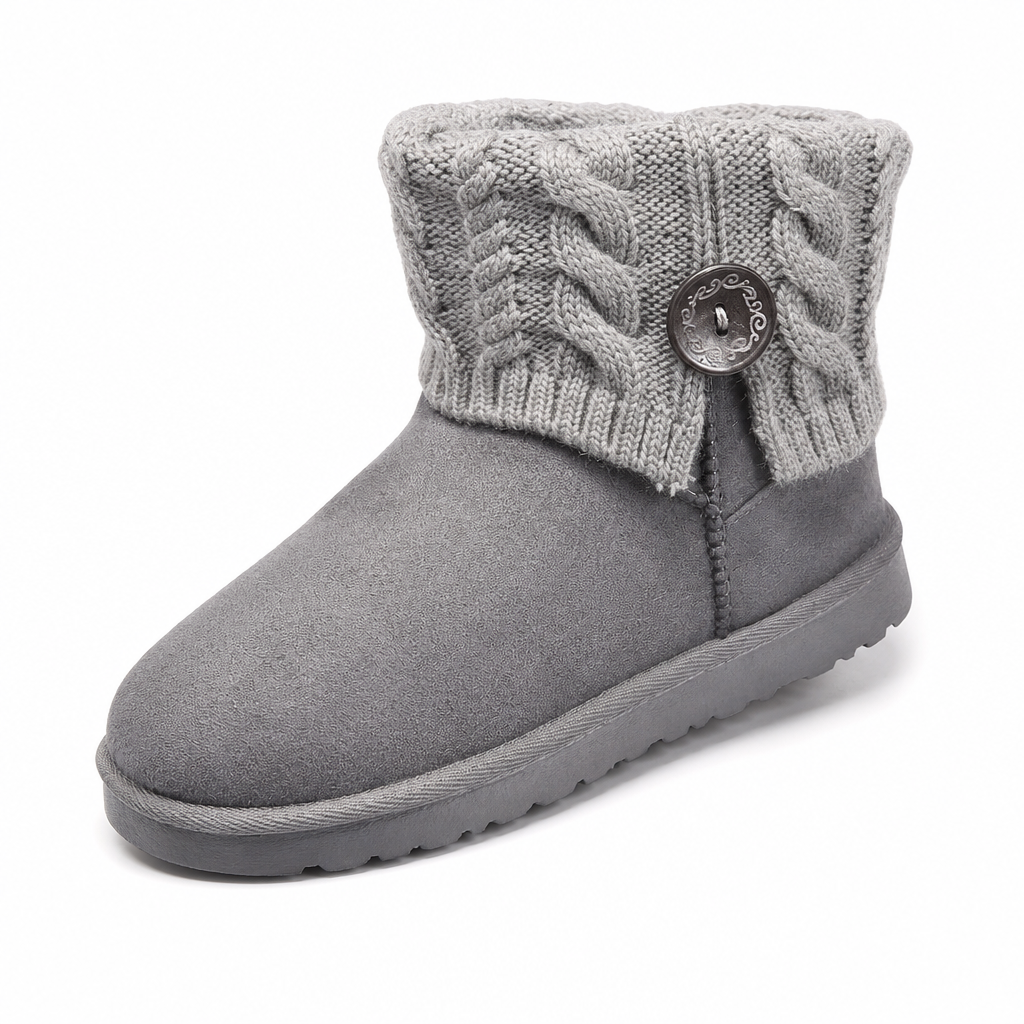 Winter-Schnürstiefel für Damen, halbhoch