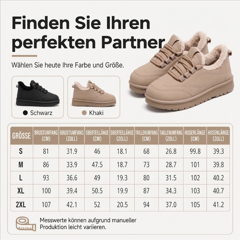 📢📢50%Rabatt!!!🎉⌛ Nur solange Vorrat reicht – danach regulärer Preis! Damen-Plüschgefütterte rutschfeste Schneestiefel