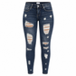 🔥Beliebtes Produkt ！✨Damen High Waist Ripped Skinny Jeans, Destroyed Dehnbare Denim-Hose